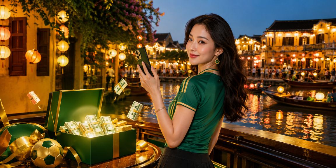 Người dùng Hội An đăng nhập casino trực tuyến trên điện thoại dưới ánh đèn lồng